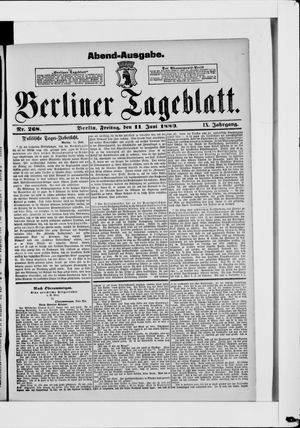 Berliner Tageblatt und Handels-Zeitung vom 11.06.1880