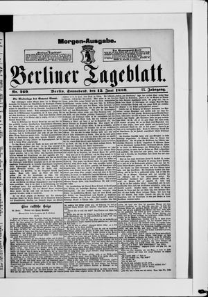 Berliner Tageblatt und Handels-Zeitung vom 12.06.1880