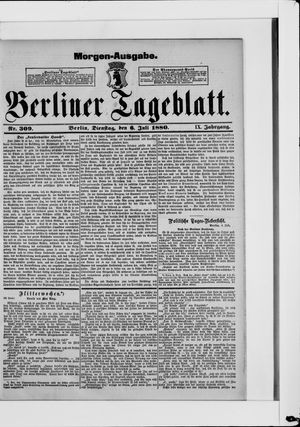 Berliner Tageblatt und Handels-Zeitung vom 06.07.1880