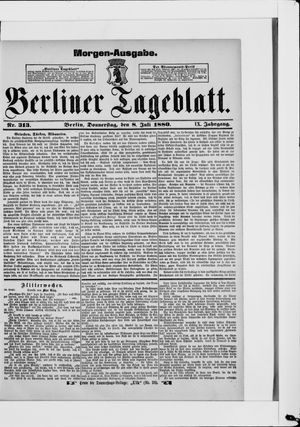 Berliner Tageblatt und Handels-Zeitung vom 08.07.1880