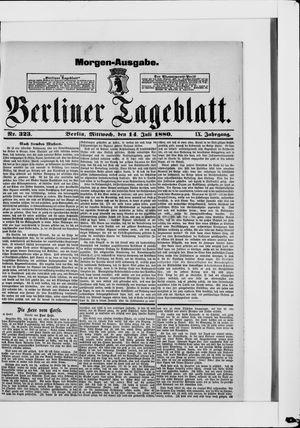 Berliner Tageblatt und Handels-Zeitung vom 14.07.1880