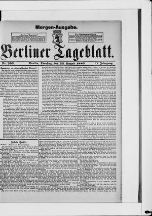 Berliner Tageblatt und Handels-Zeitung vom 24.08.1880
