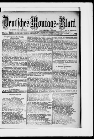 Berliner Tageblatt und Handels-Zeitung vom 22.11.1880