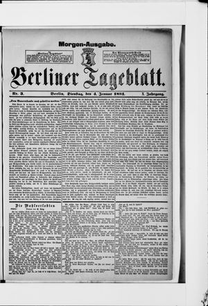 Berliner Tageblatt und Handels-Zeitung vom 04.01.1881