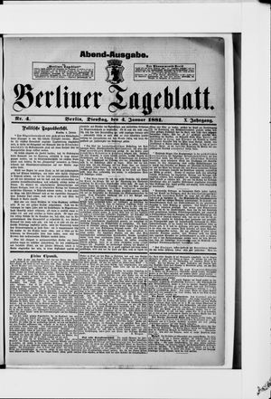 Berliner Tageblatt und Handels-Zeitung vom 04.01.1881