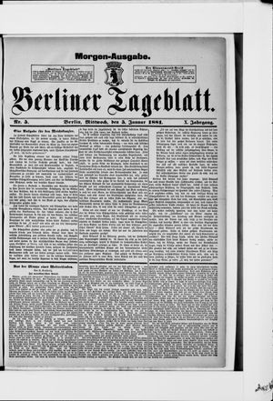 Berliner Tageblatt und Handels-Zeitung vom 05.01.1881