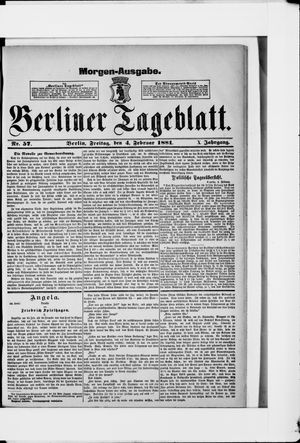 Berliner Tageblatt und Handels-Zeitung vom 04.02.1881
