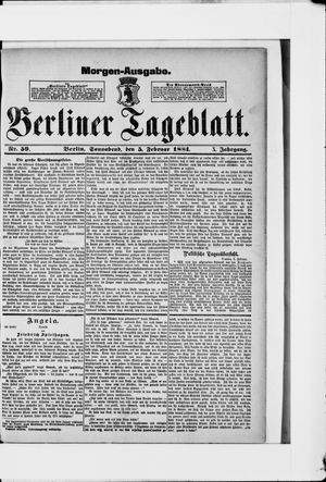 Berliner Tageblatt und Handels-Zeitung on Feb 5, 1881