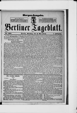 Berliner Tageblatt und Handels-Zeitung vom 03.05.1881