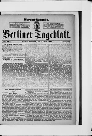Berliner Tageblatt und Handels-Zeitung vom 04.05.1881