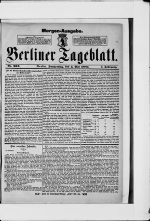 Berliner Tageblatt und Handels-Zeitung vom 05.05.1881