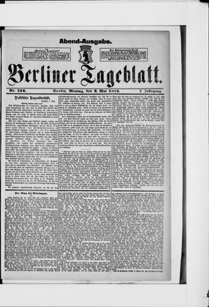 Berliner Tageblatt und Handels-Zeitung vom 09.05.1881
