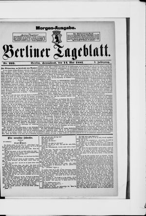 Berliner Tageblatt und Handels-Zeitung vom 14.05.1881