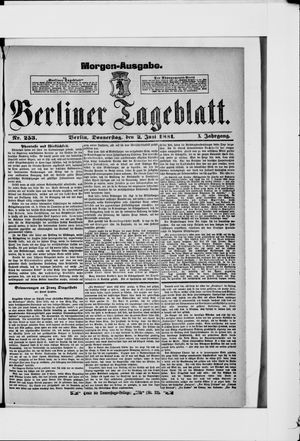 Berliner Tageblatt und Handels-Zeitung on Jun 2, 1881