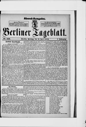 Berliner Tageblatt und Handels-Zeitung vom 03.06.1881