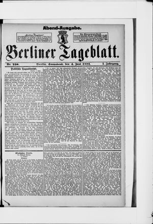 Berliner Tageblatt und Handels-Zeitung vom 04.06.1881