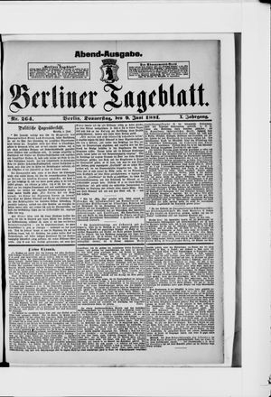 Berliner Tageblatt und Handels-Zeitung vom 09.06.1881