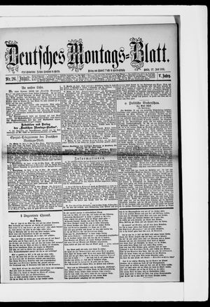 Berliner Tageblatt und Handels-Zeitung vom 27.06.1881