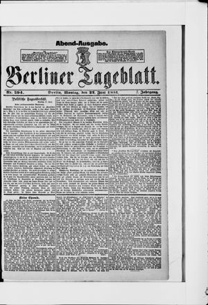 Berliner Tageblatt und Handels-Zeitung vom 27.06.1881