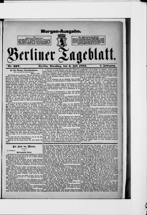 Berliner Tageblatt und Handels-Zeitung vom 05.07.1881