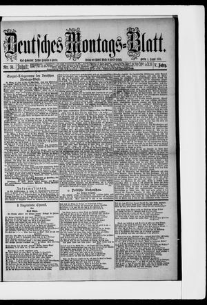 Berliner Tageblatt und Handels-Zeitung on Aug 1, 1881