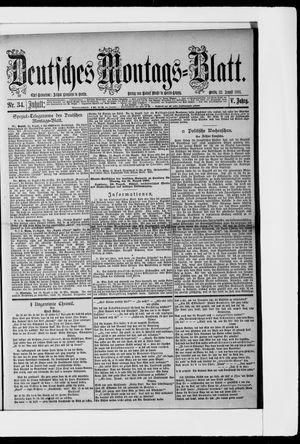 Berliner Tageblatt und Handels-Zeitung vom 22.08.1881