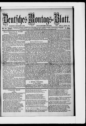 Berliner Tageblatt und Handels-Zeitung vom 19.09.1881