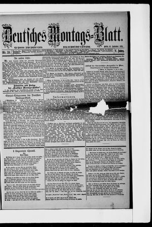 Berliner Tageblatt und Handels-Zeitung vom 26.09.1881