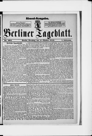 Berliner Tageblatt und Handels-Zeitung vom 04.10.1881