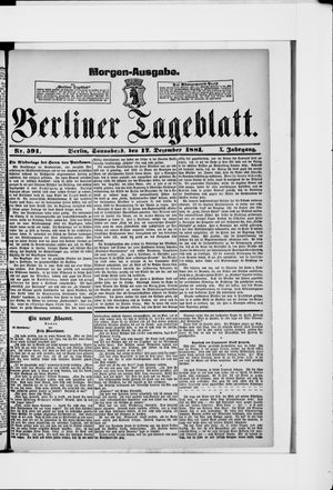 Berliner Tageblatt und Handels-Zeitung vom 17.12.1881