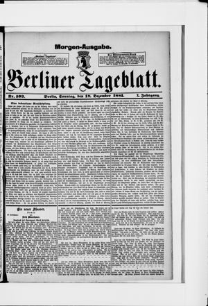Berliner Tageblatt und Handels-Zeitung vom 18.12.1881