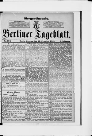 Berliner Tageblatt und Handels-Zeitung vom 25.12.1881
