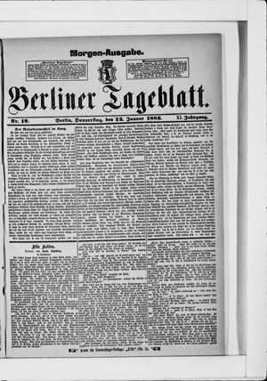 Berliner Tageblatt und Handels-Zeitung on Jan 12, 1882