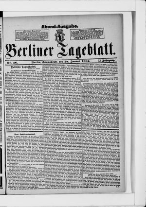 Berliner Tageblatt und Handels-Zeitung vom 28.01.1882