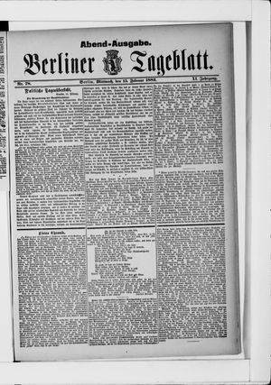 Berliner Tageblatt und Handels-Zeitung vom 15.02.1882