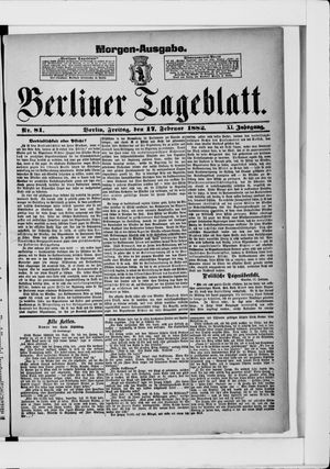 Berliner Tageblatt und Handels-Zeitung vom 17.02.1882