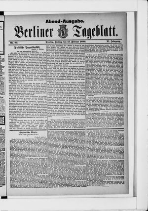 Berliner Tageblatt und Handels-Zeitung vom 17.02.1882
