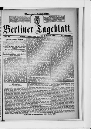 Berliner Tageblatt und Handels-Zeitung vom 23.02.1882