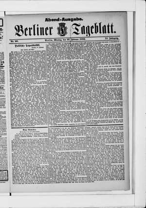 Berliner Tageblatt und Handels-Zeitung on Feb 27, 1882