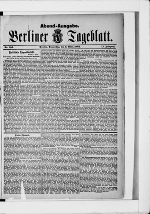 Berliner Tageblatt und Handels-Zeitung on Mar 2, 1882