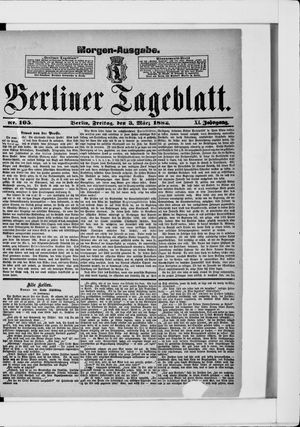 Berliner Tageblatt und Handels-Zeitung vom 03.03.1882