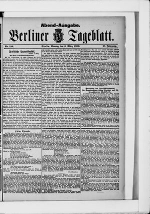 Berliner Tageblatt und Handels-Zeitung vom 06.03.1882