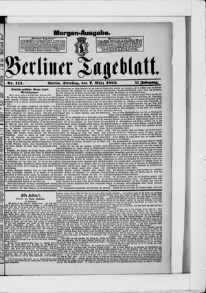Berliner Tageblatt und Handels-Zeitung on Mar 7, 1882