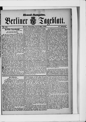 Berliner Tageblatt und Handels-Zeitung on Mar 9, 1882