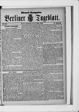 Berliner Tageblatt und Handels-Zeitung vom 11.03.1882