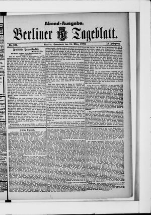 Berliner Tageblatt und Handels-Zeitung vom 18.03.1882