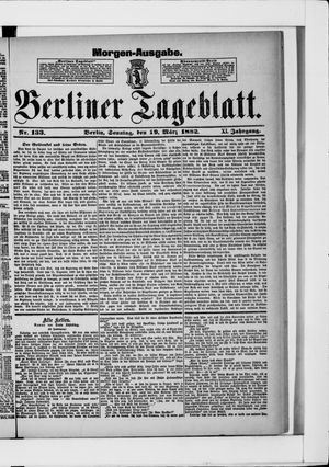 Berliner Tageblatt und Handels-Zeitung vom 19.03.1882