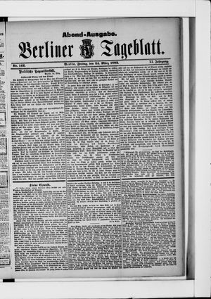 Berliner Tageblatt und Handels-Zeitung vom 24.03.1882