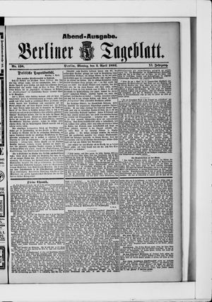 Berliner Tageblatt und Handels-Zeitung on Apr 3, 1882