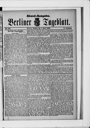 Berliner Tageblatt und Handels-Zeitung vom 04.04.1882